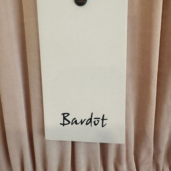 Bardot Ithaca Satin Champagne Feminine Dreamy Maxi Dress Size 4 NWT - Picture 8 of 10